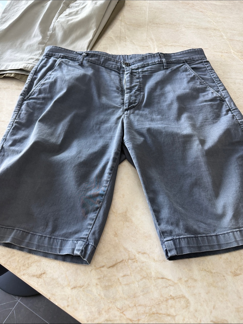 Ag Adriano Goldschmied Slate Blue Flat Front Chino Shorts